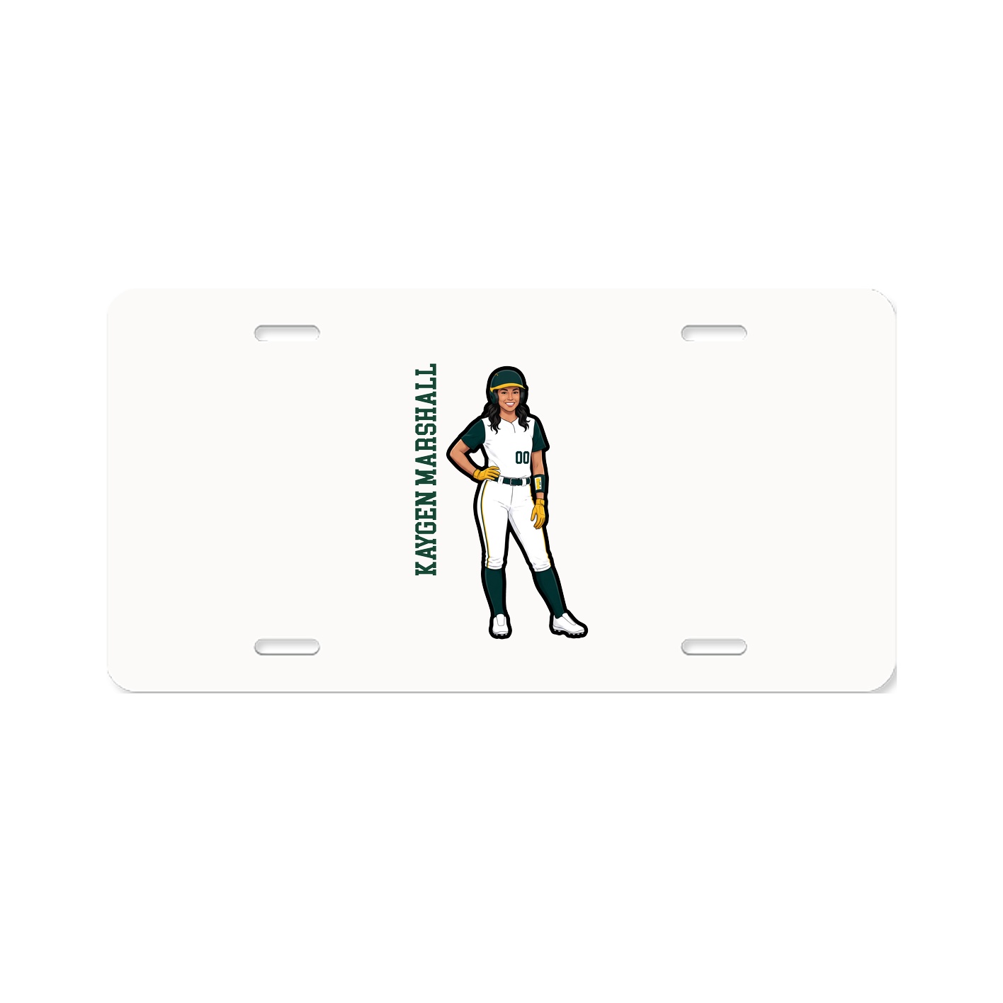 License Plate — Name Vertical in Classic