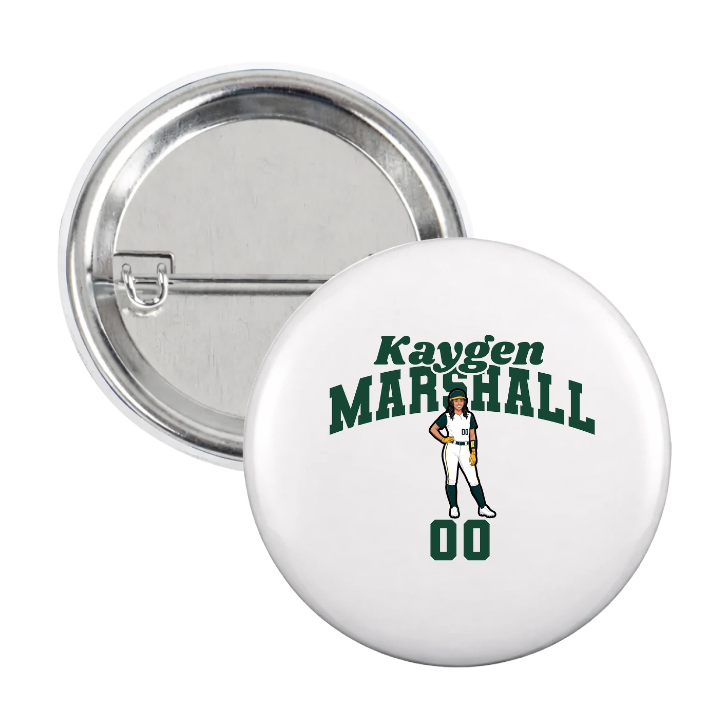 Game Day Button — Signature Arch in White