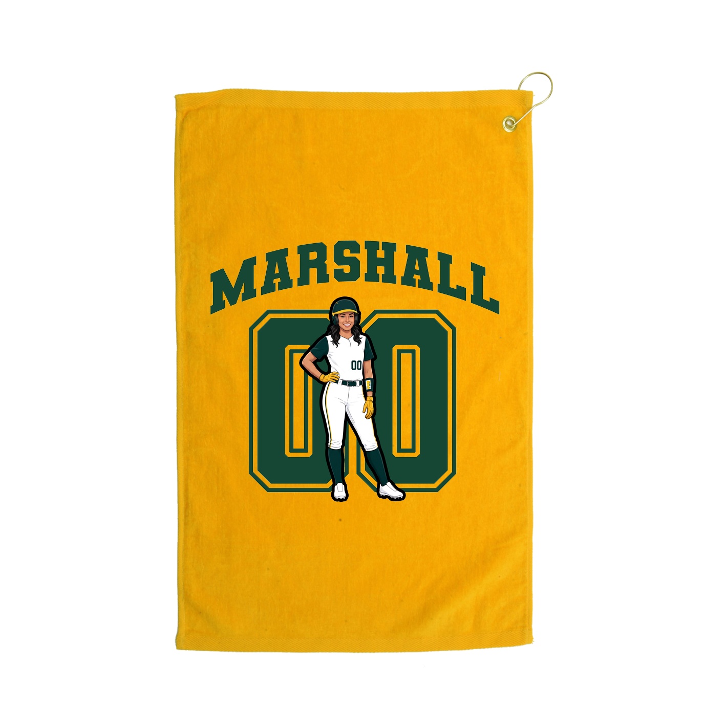 Golf Towel — Number in Gold