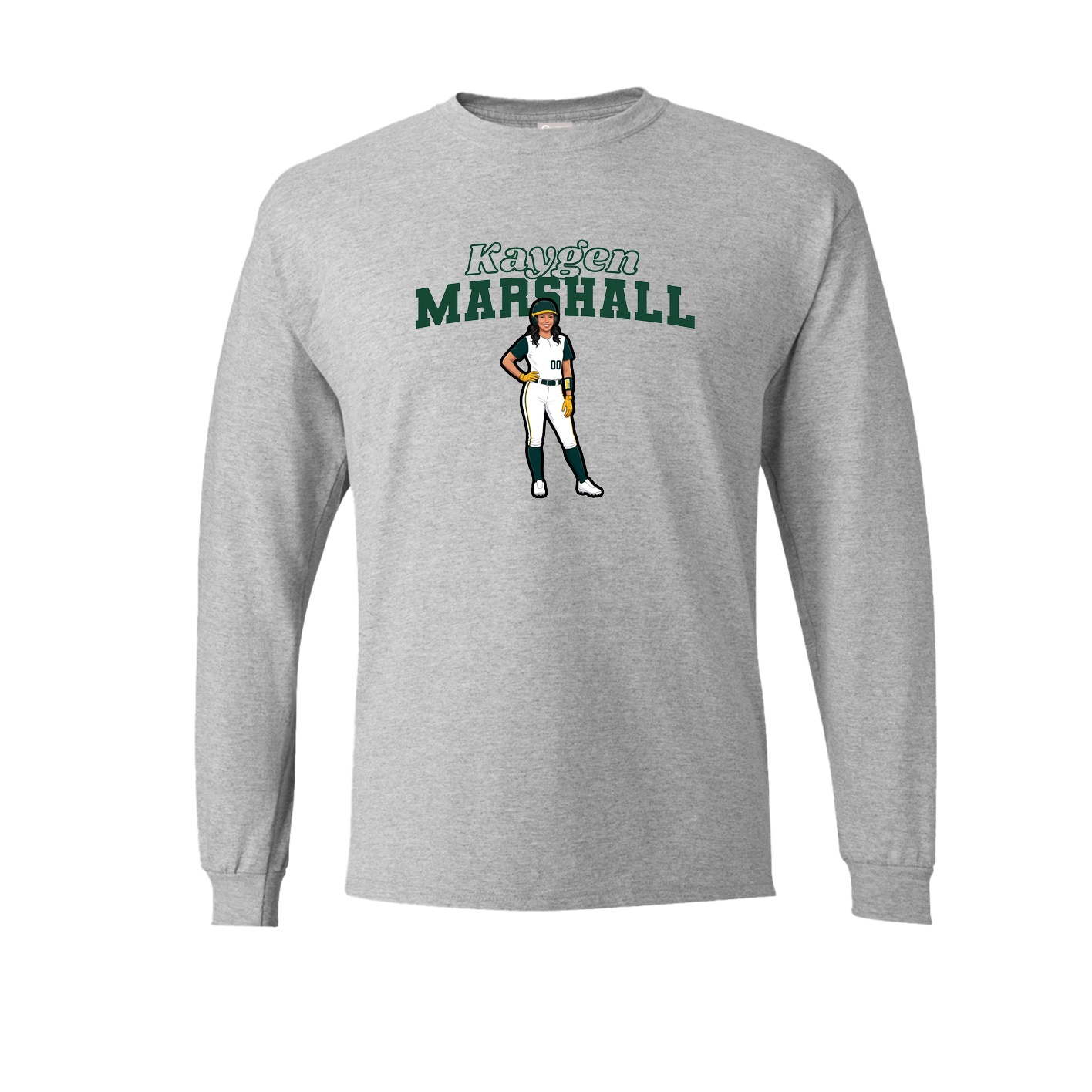 Long Sleeve Tee — Name Arch in Grey