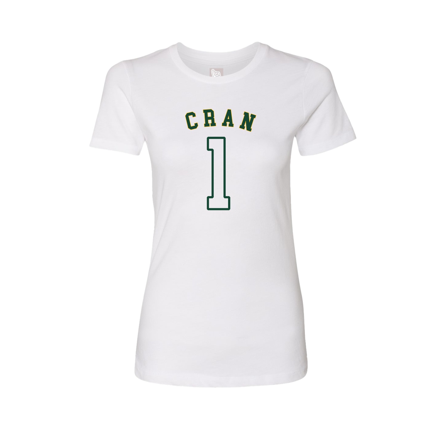 Fitted Women's Tee — Shirsey Arch in White