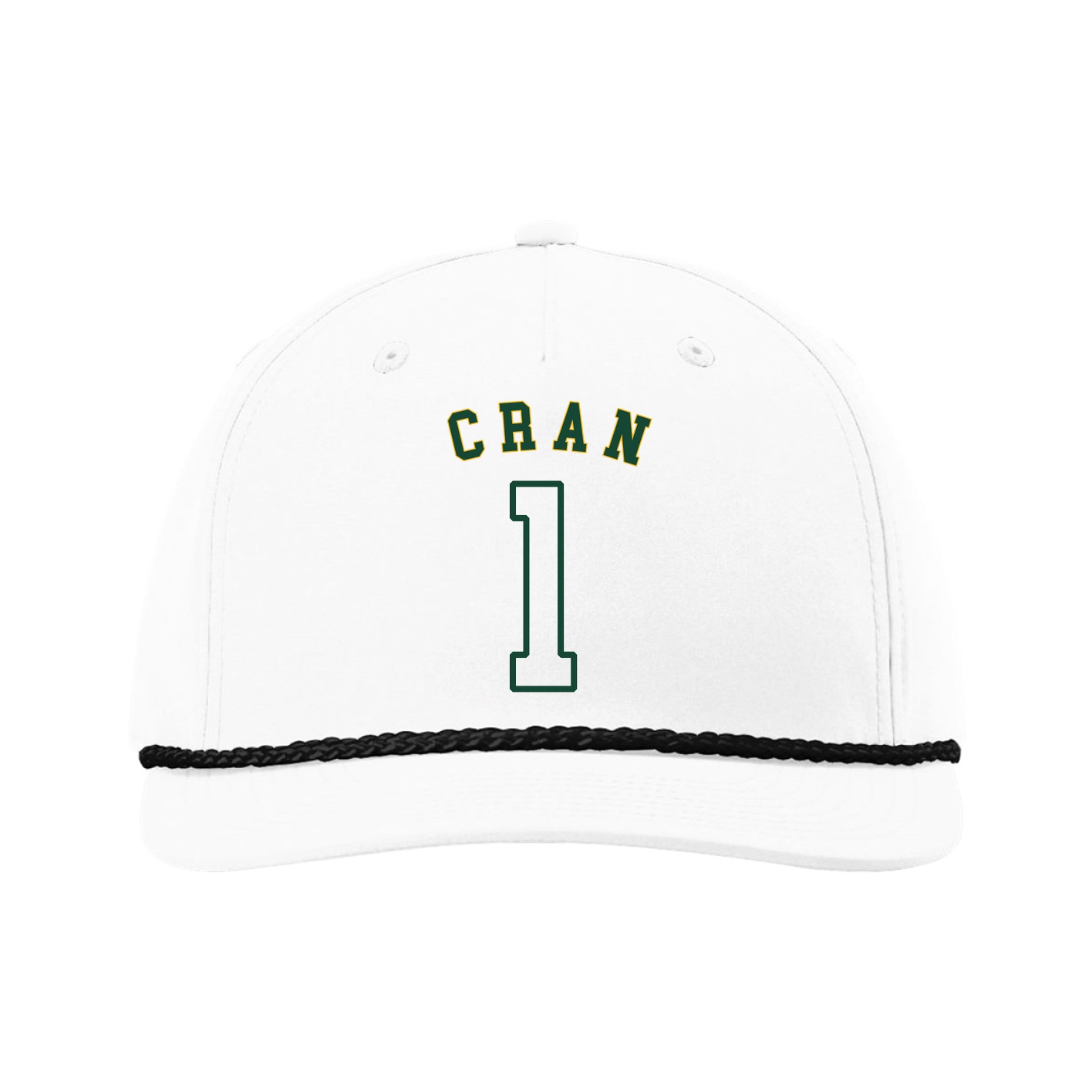 Five-Panel Classic Rope Cap — Shirsey Arch in White