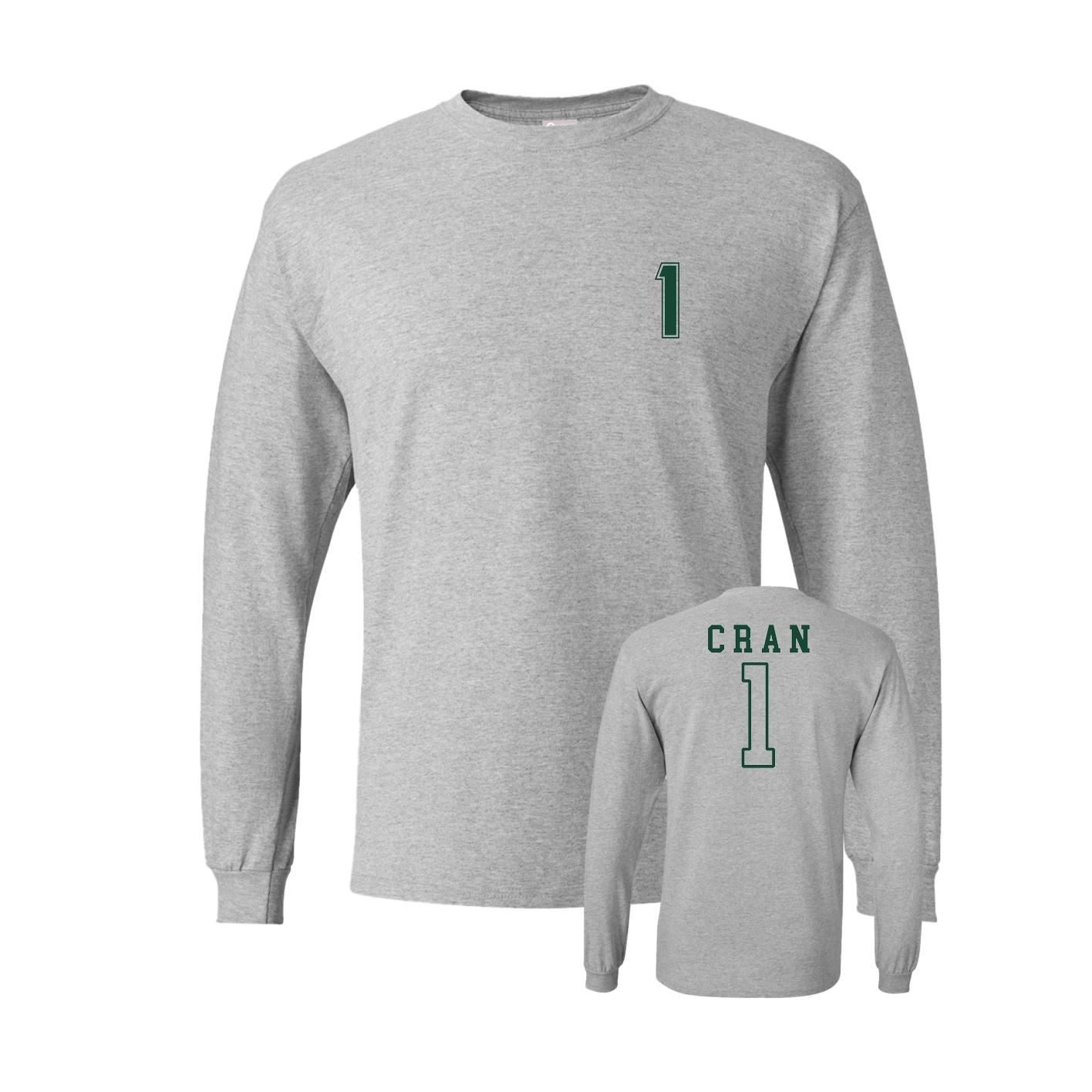 Long Sleeve Tee — Chest Back in Grey