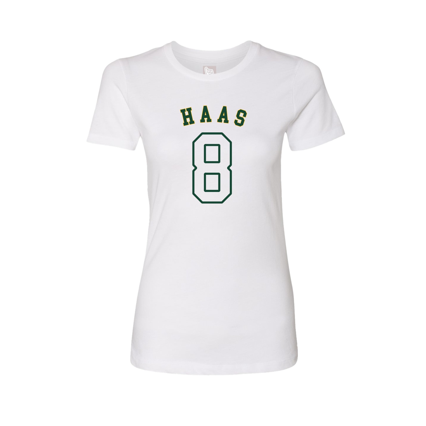 Fitted Women's Tee — Shirsey Arch in White
