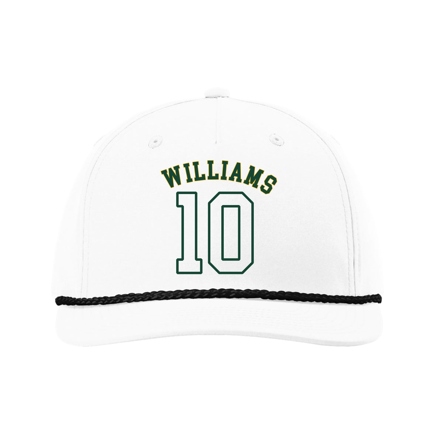Five-Panel Classic Rope Cap — Shirsey Arch in White