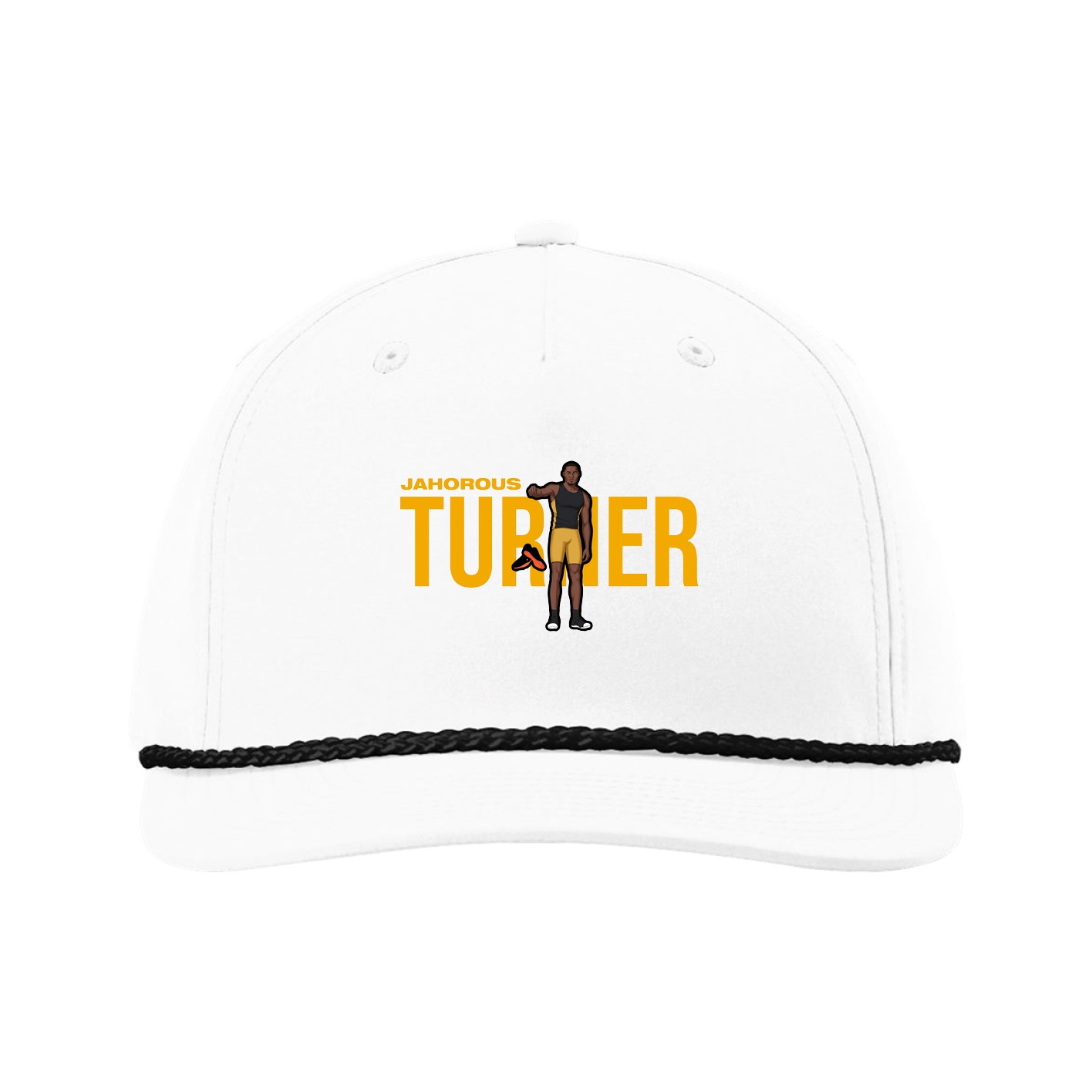 Five-Panel Classic Rope Cap — Player Name in White