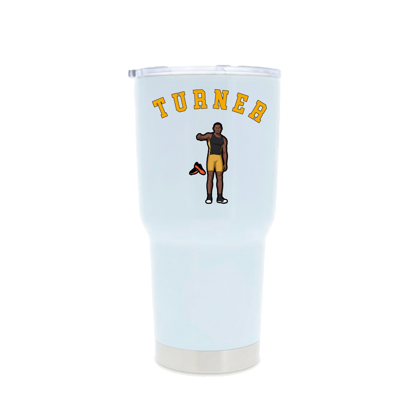 30oz Stainless Steel Tumbler — Shirsey Arch in White