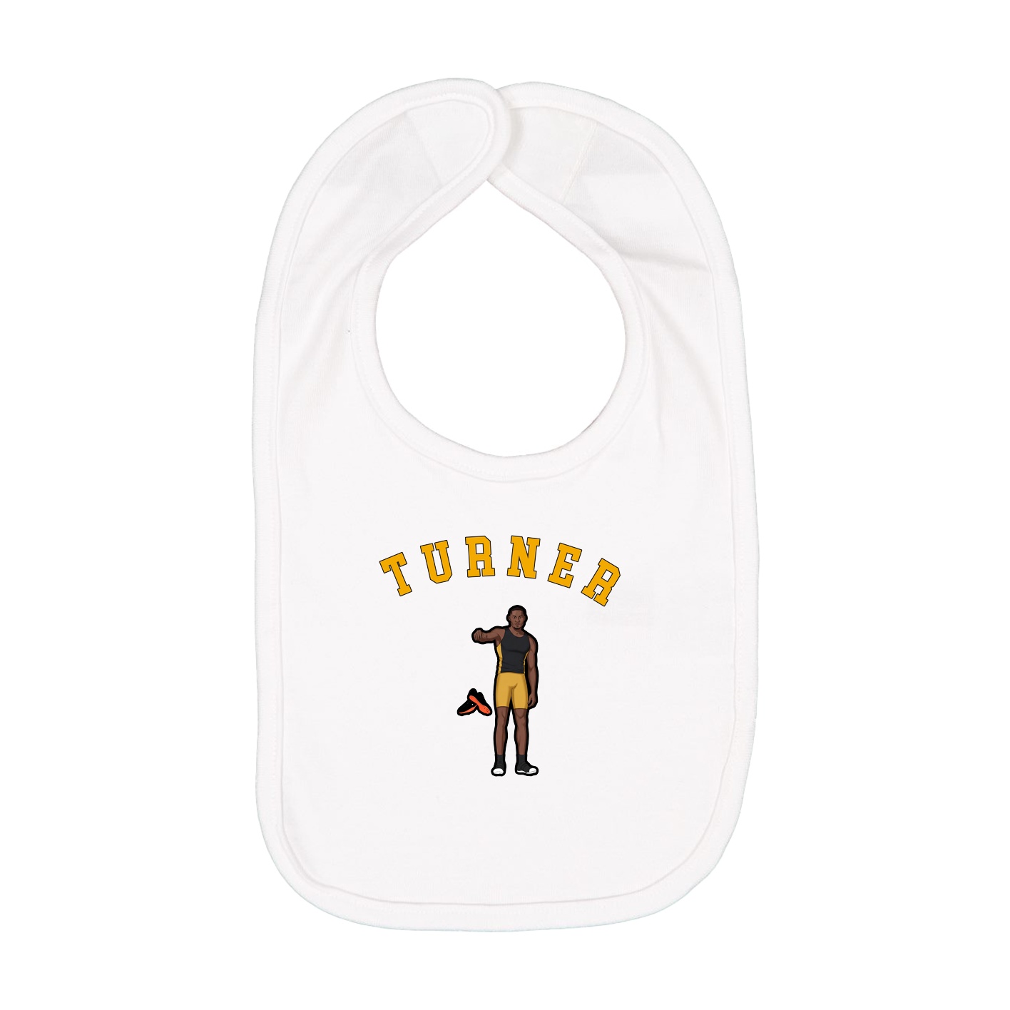 Infant Bib — Shirsey Arch in White