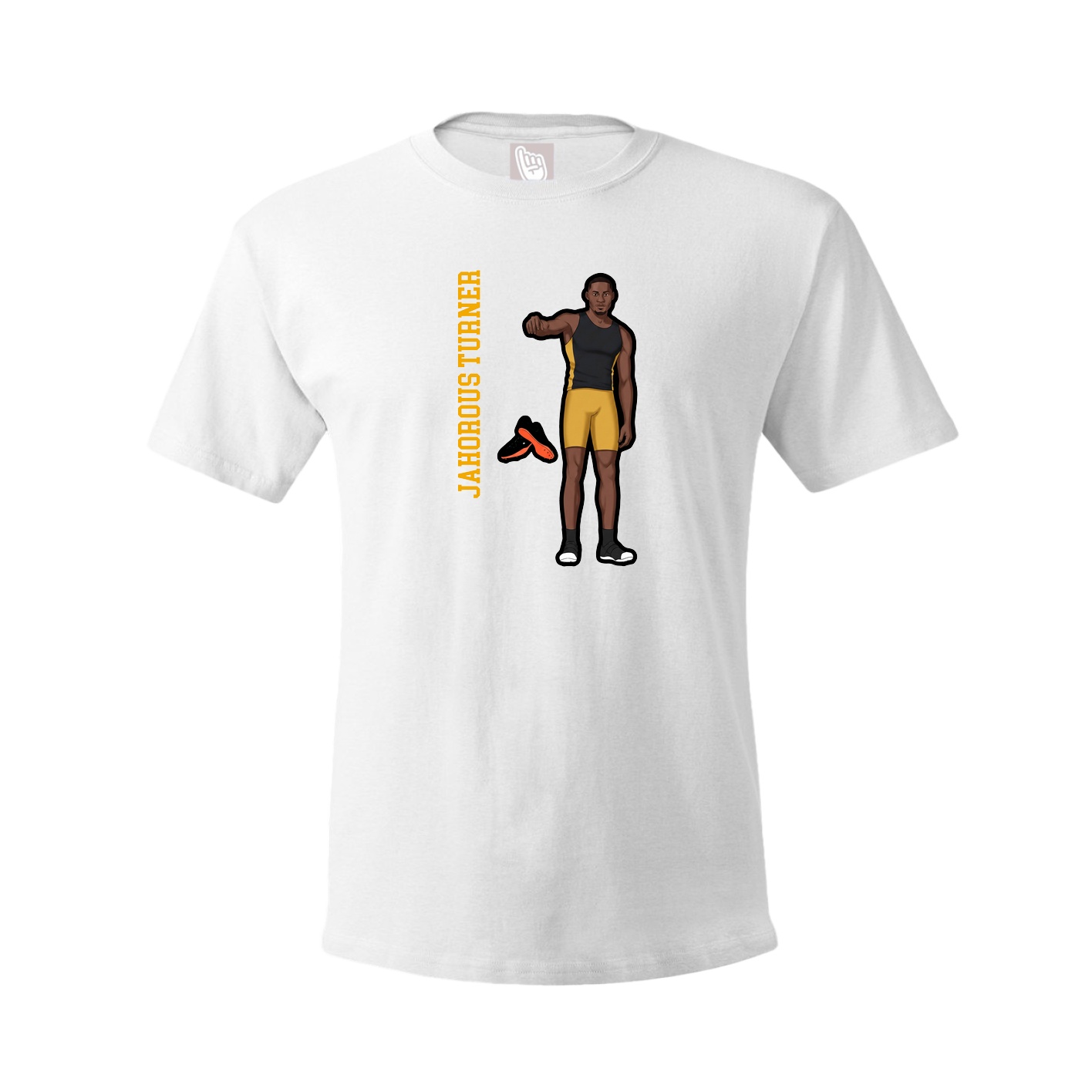 Tee — Name Vertical in White