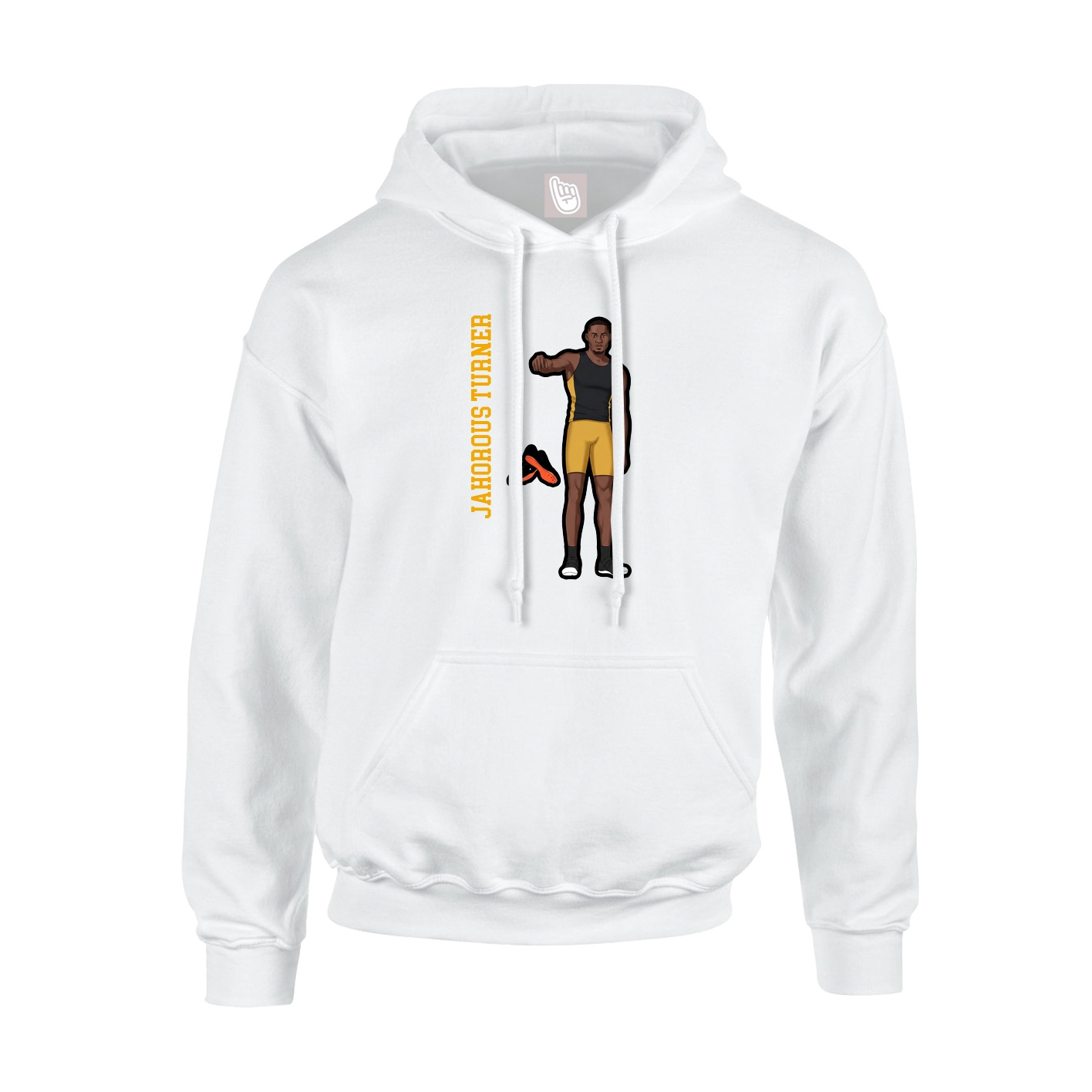 Youth Hoodie — Name Vertical in White