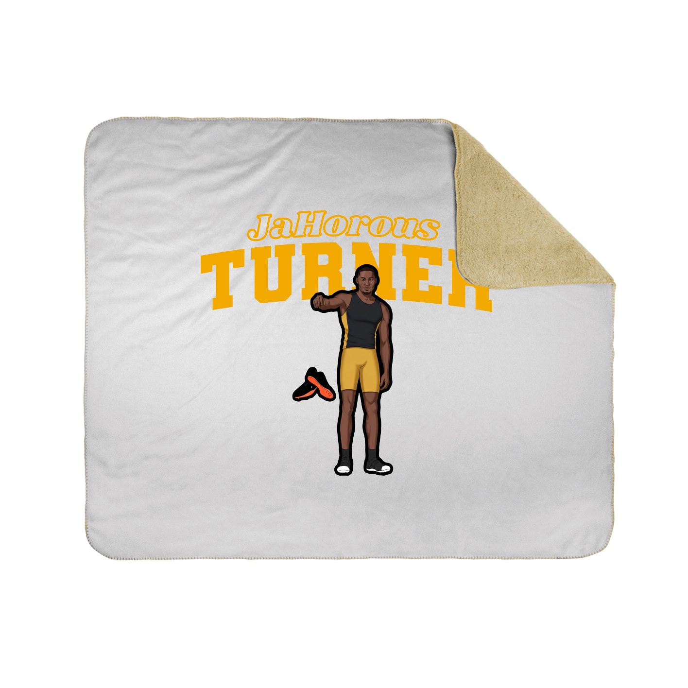 Throw Blanket — Name Arch in White