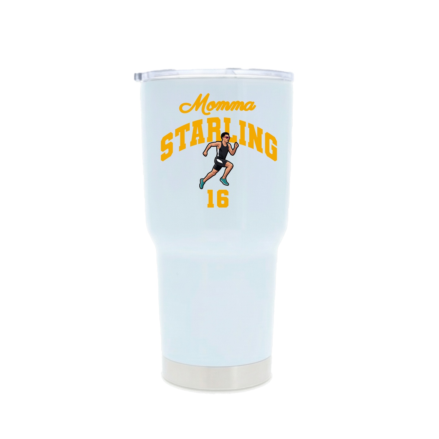 30oz Stainless Steel Tumbler — Mothers Day Arch in White