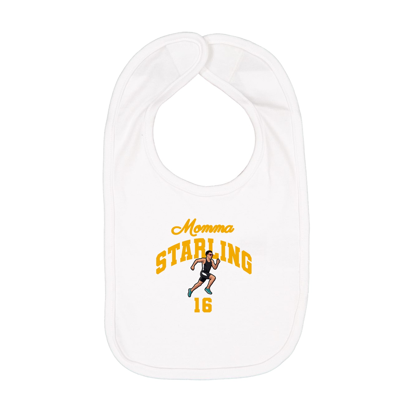 Infant Bib — Mothers Day Arch in White