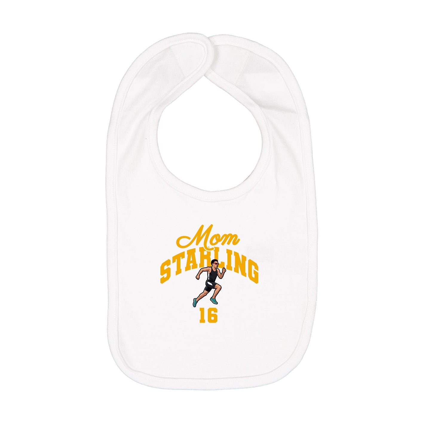 Infant Bib — Mothers Day Arch in White