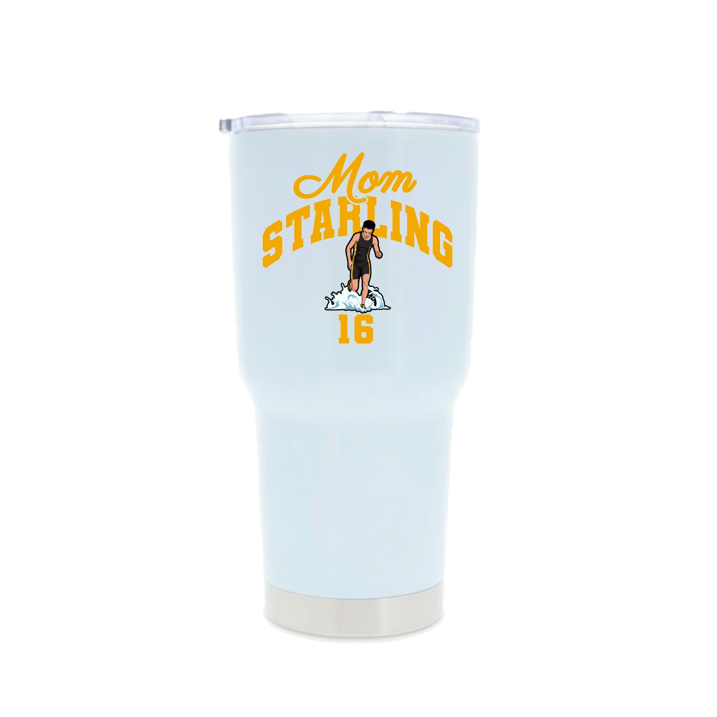 30oz Stainless Steel Tumbler — Mothers Day Arch in White