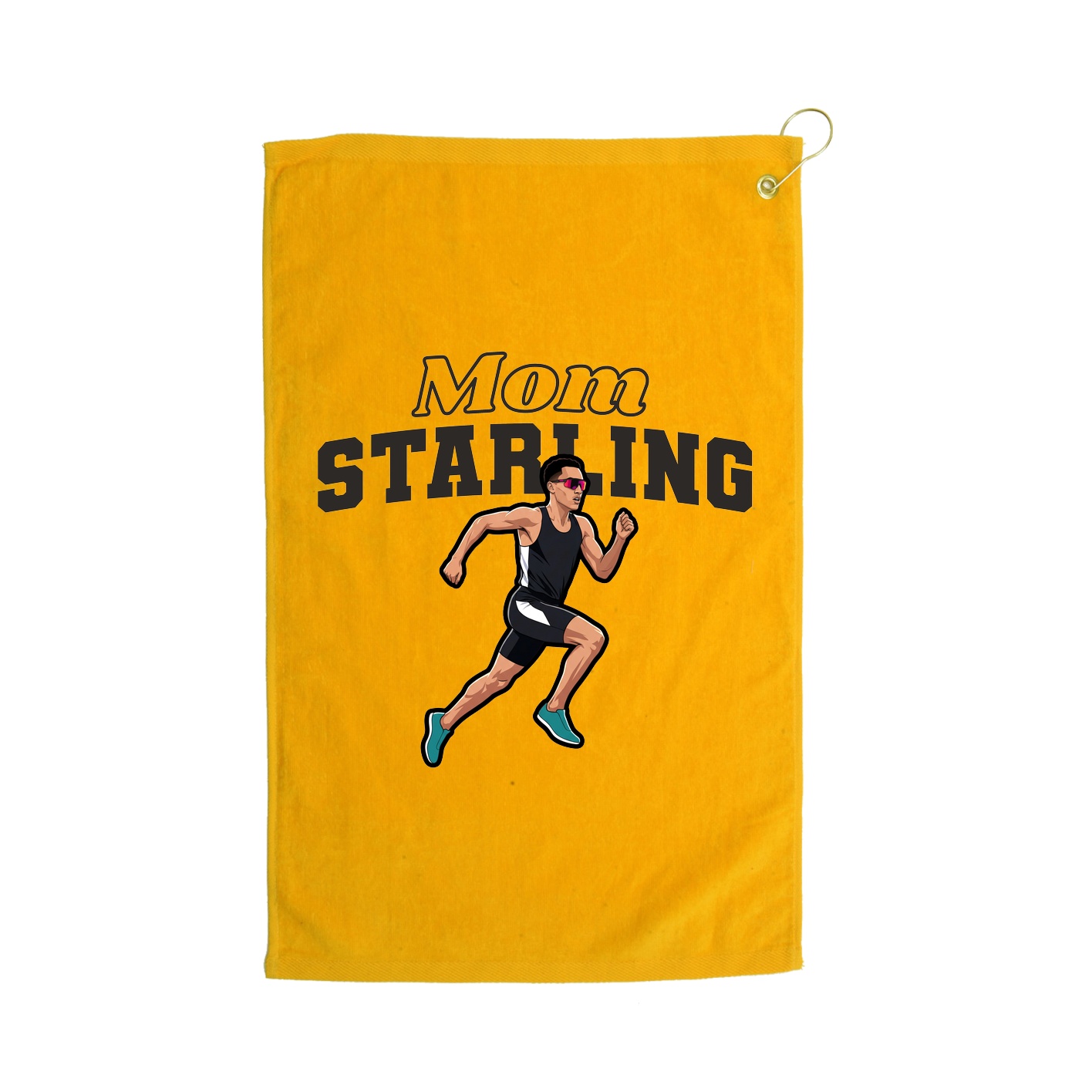 Golf Towel — Mothers Day Block in Gold