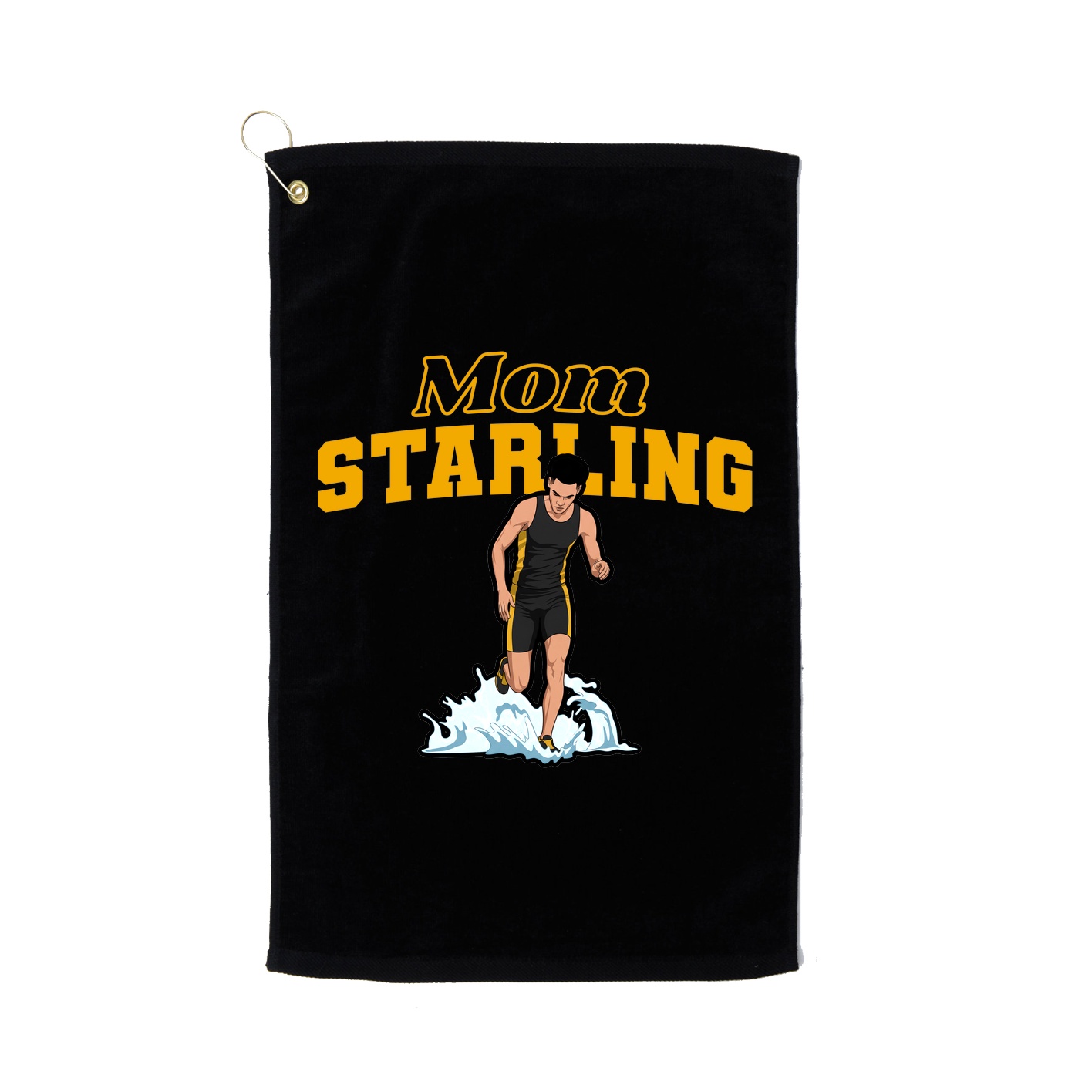 Golf Towel — Mothers Day Block in Black