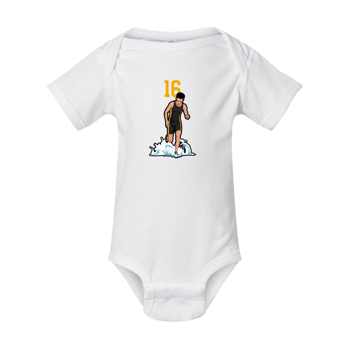 Baby Onesie — Number Top in White