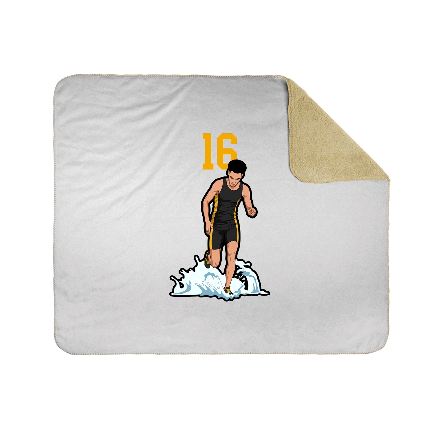 Throw Blanket — Number Top in White