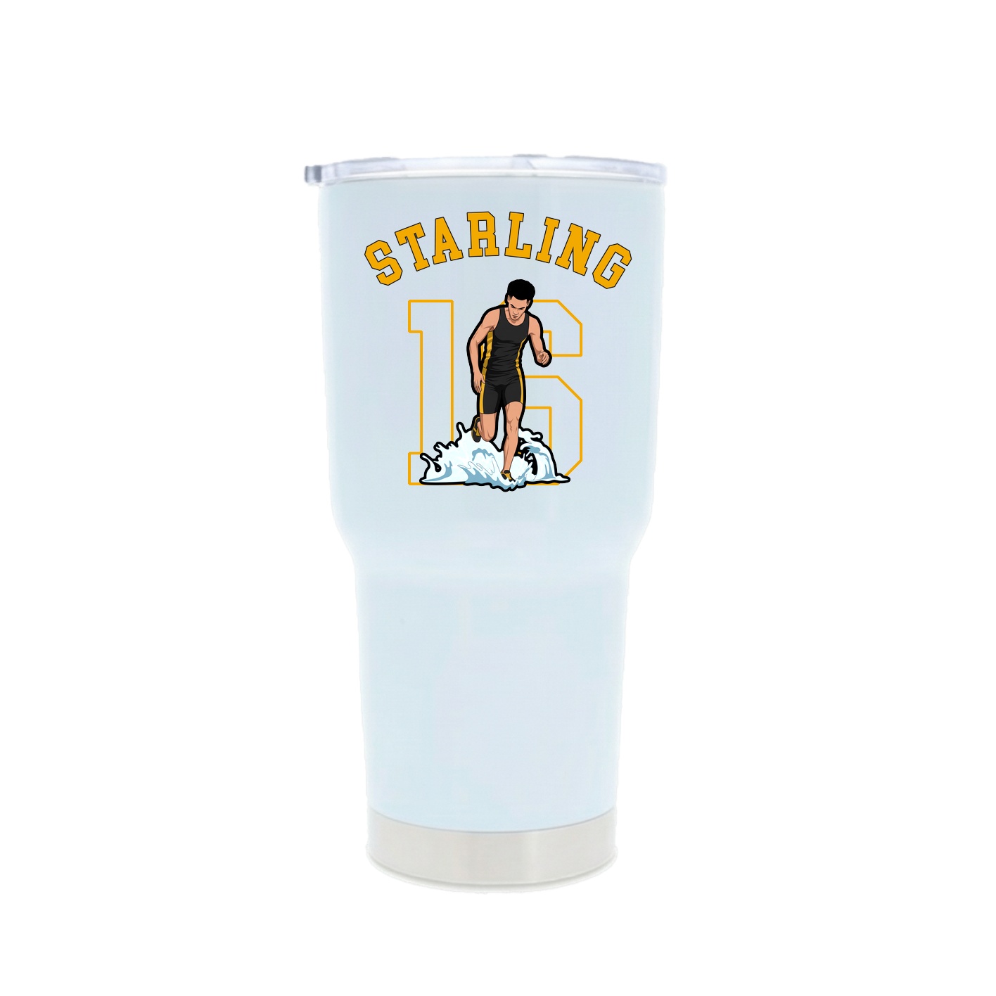 30oz Stainless Steel Tumbler — Shirsey Arch in White