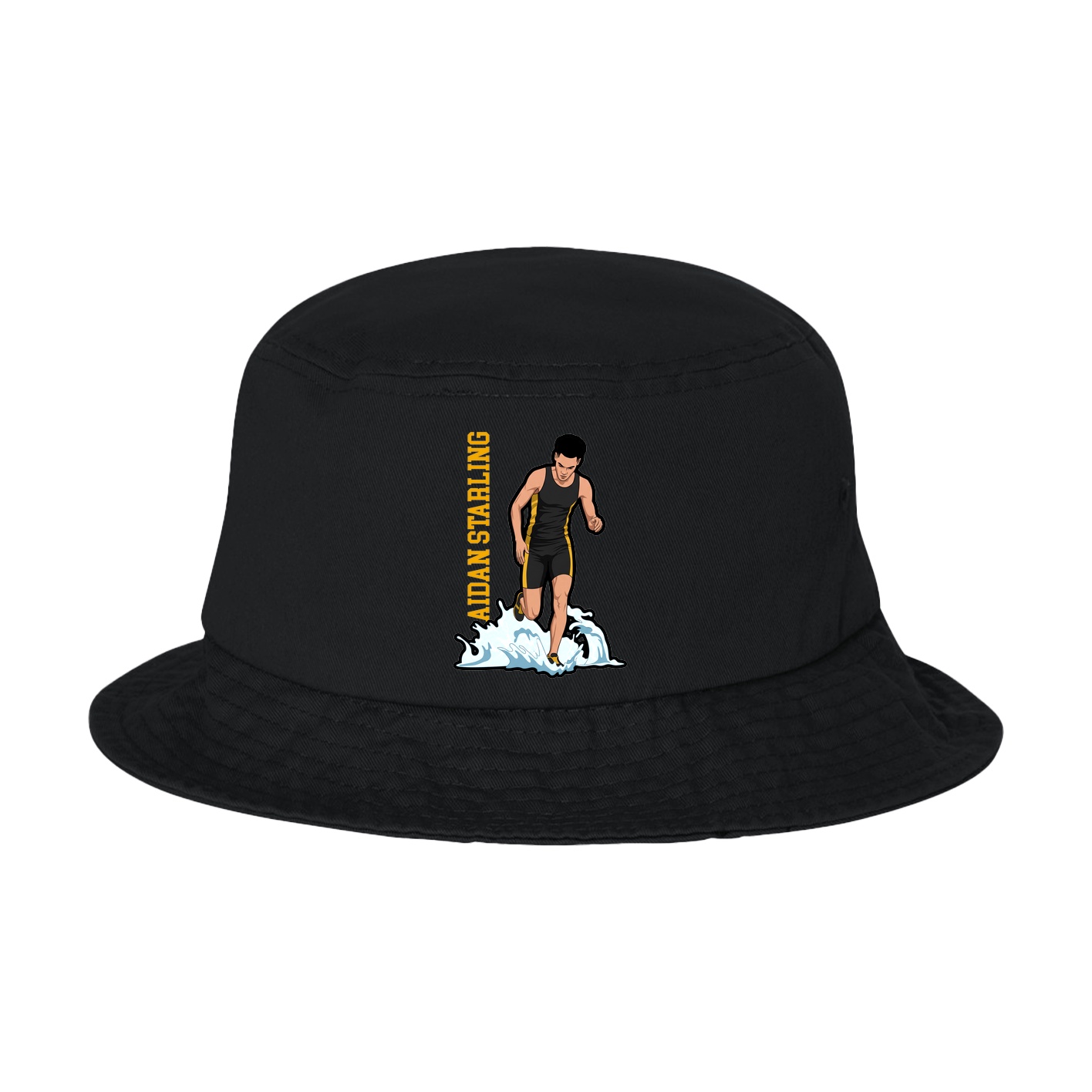 Bucket Cap — Name Vertical in Black