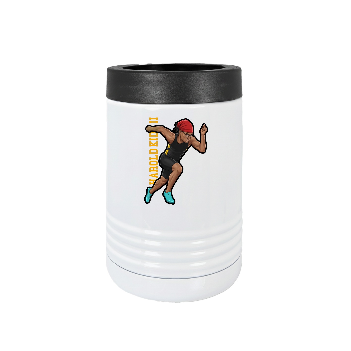 Beverage Holder — Name Vertical in White