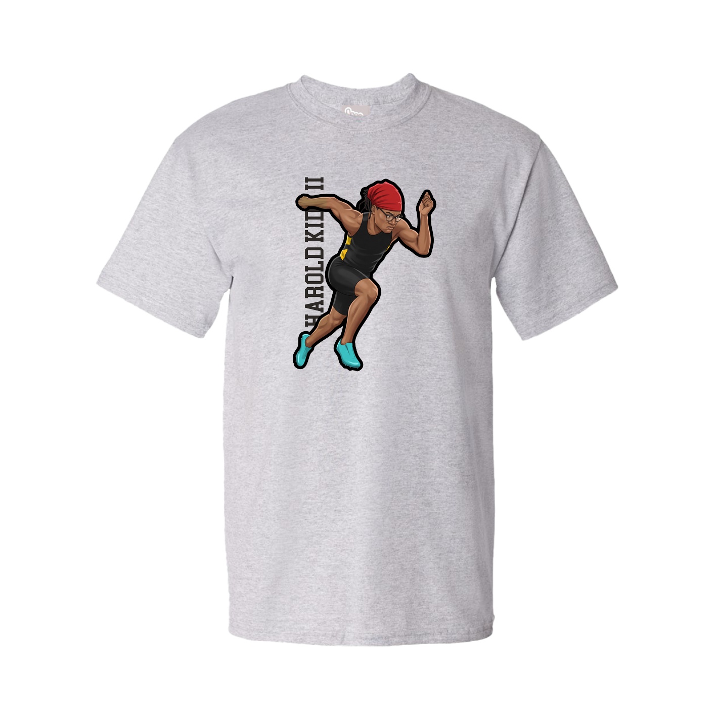 Tee — Name Vertical in Grey