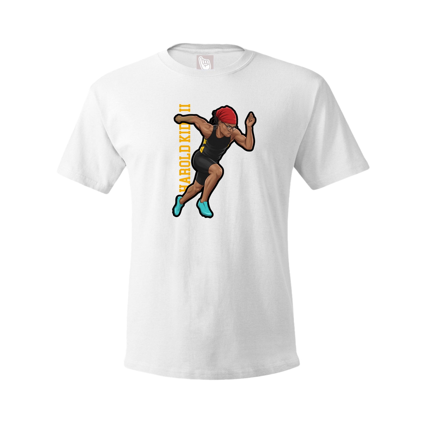 Youth Tee — Name Vertical in White