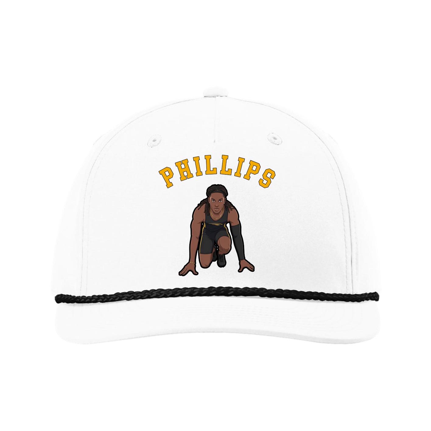 Five-Panel Classic Rope Cap — Shirsey Arch in White