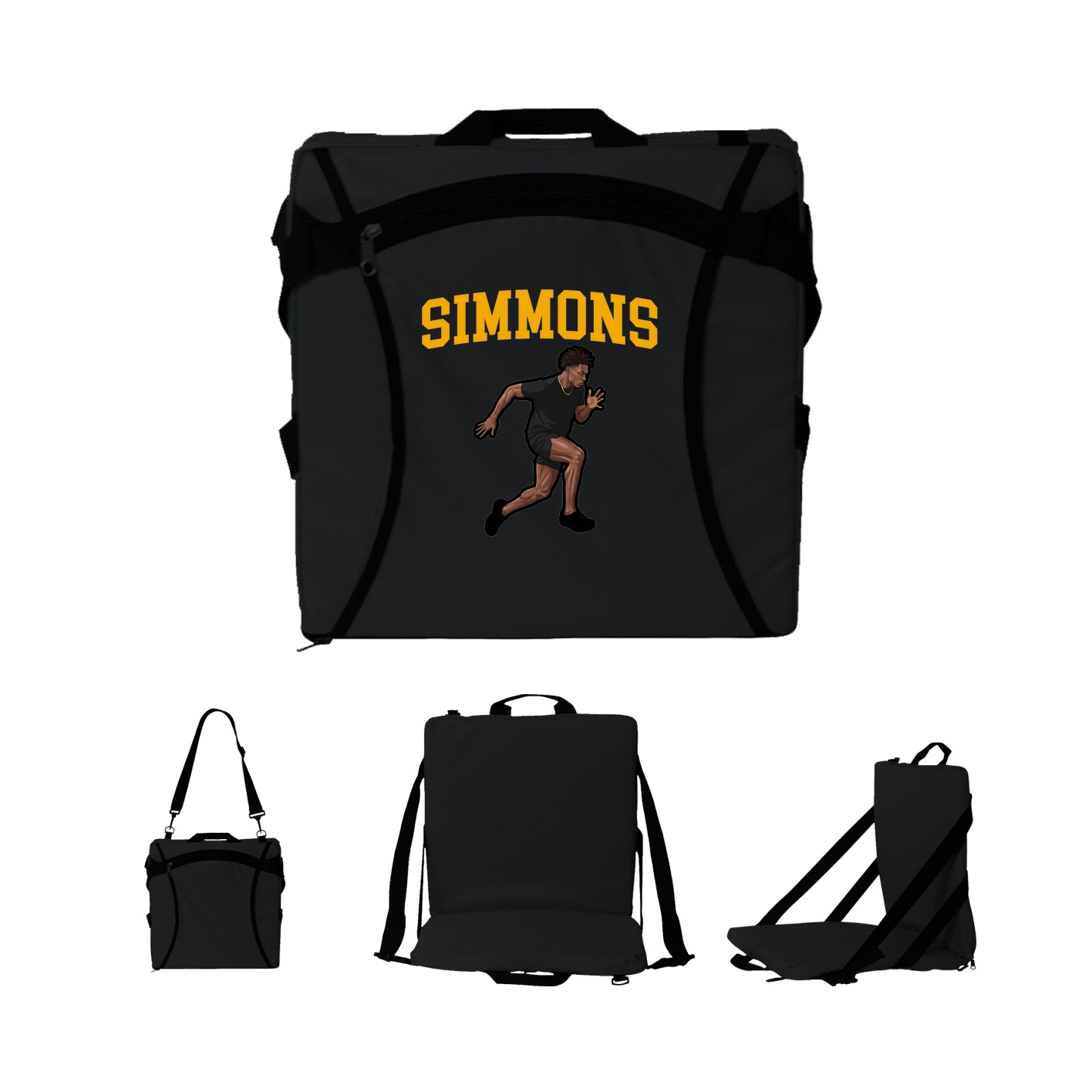 Folding Stadium Seat — Shirsey in Black
