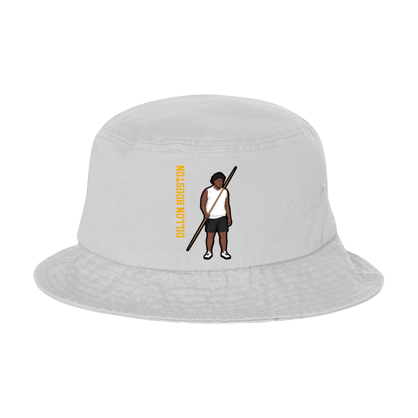 Bucket Cap — Name Vertical in White