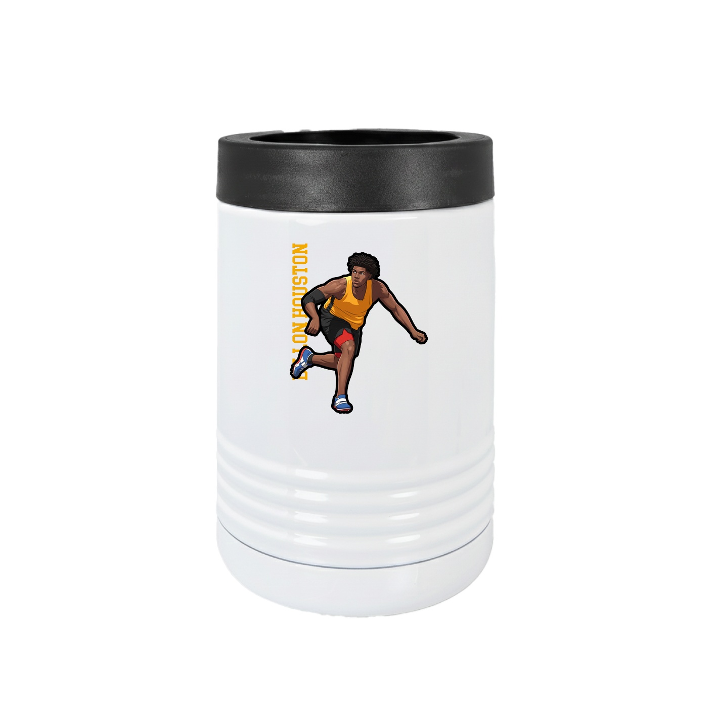Beverage Holder — Name Vertical in White