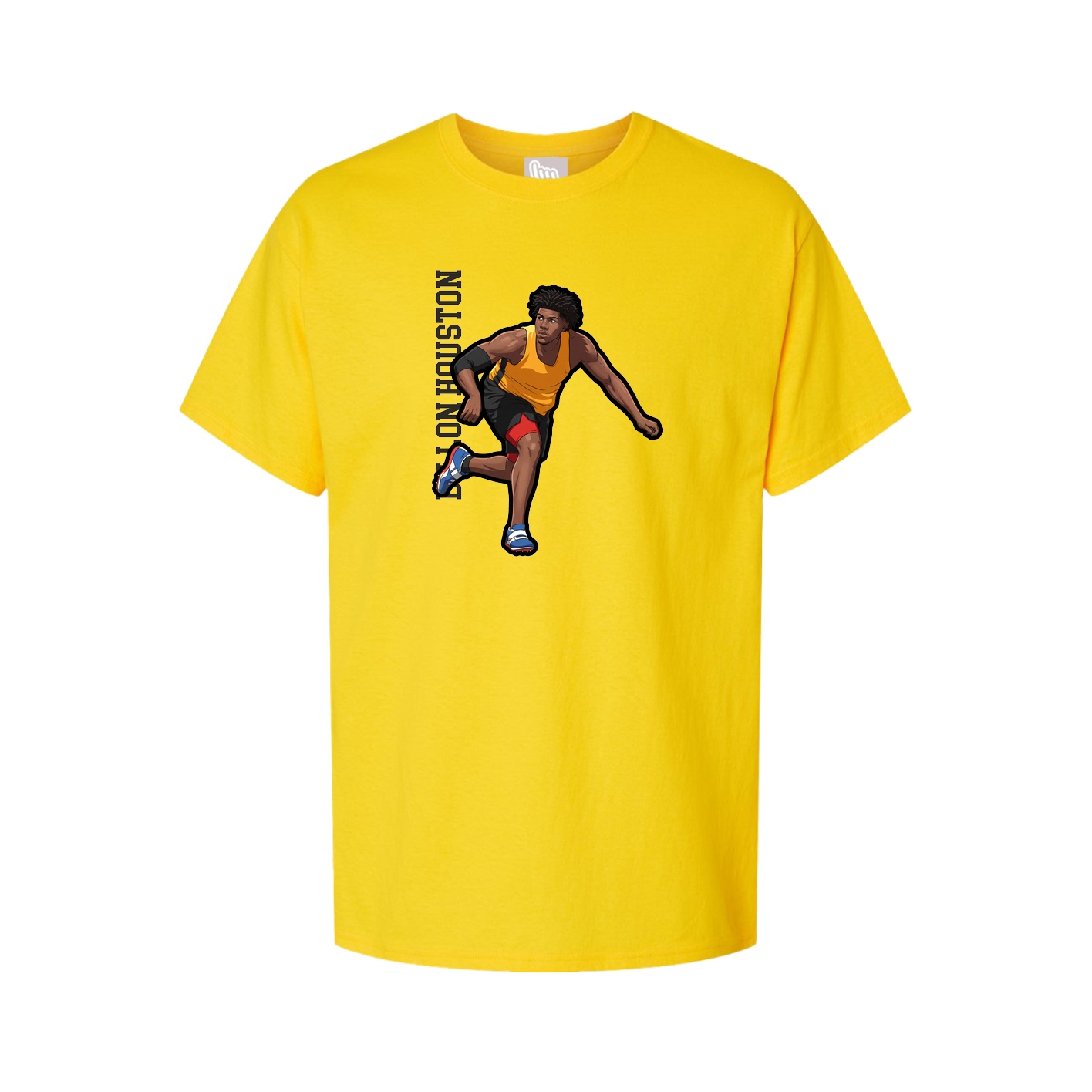 Youth Tee — Name Vertical in Gold