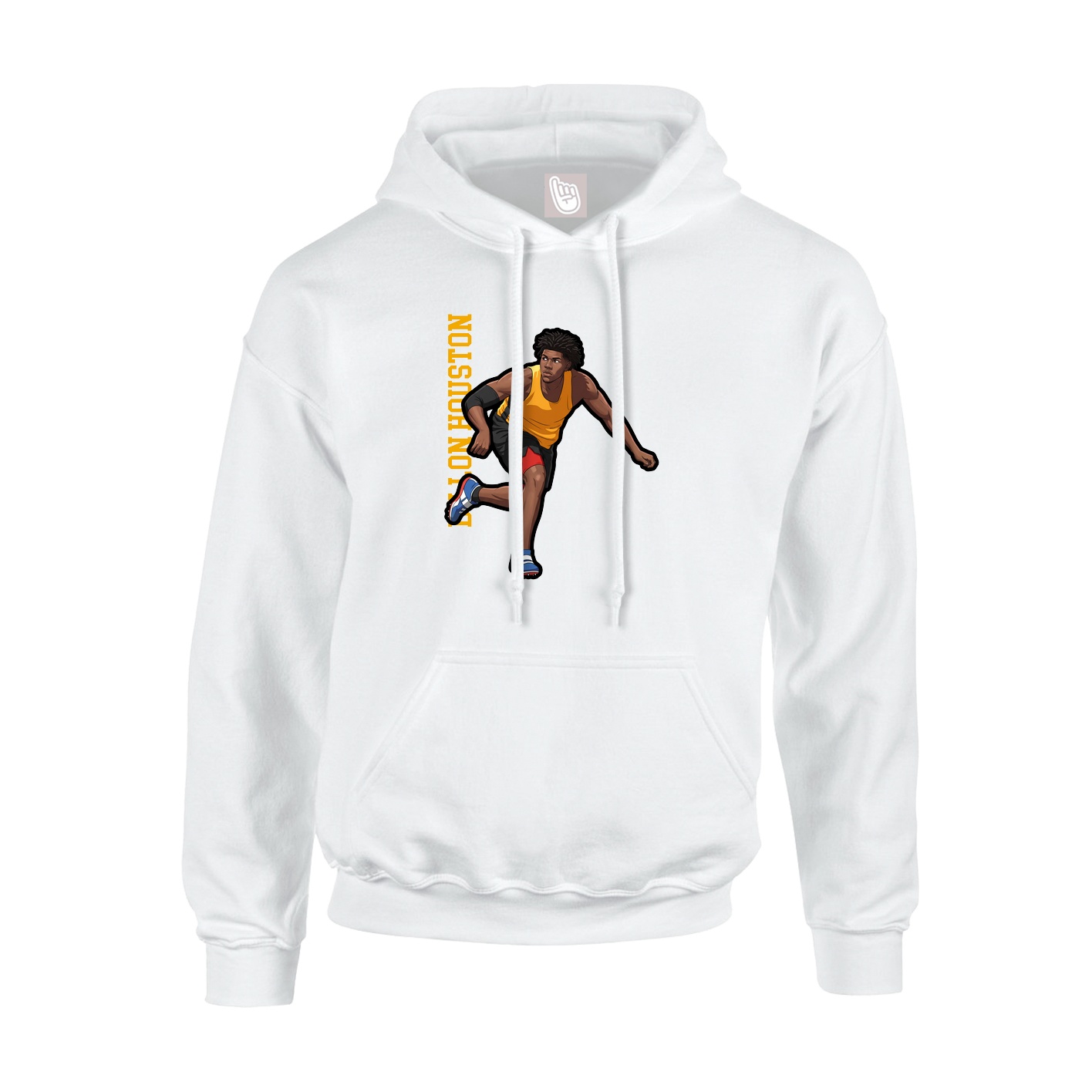 Hoodie — Name Vertical in White