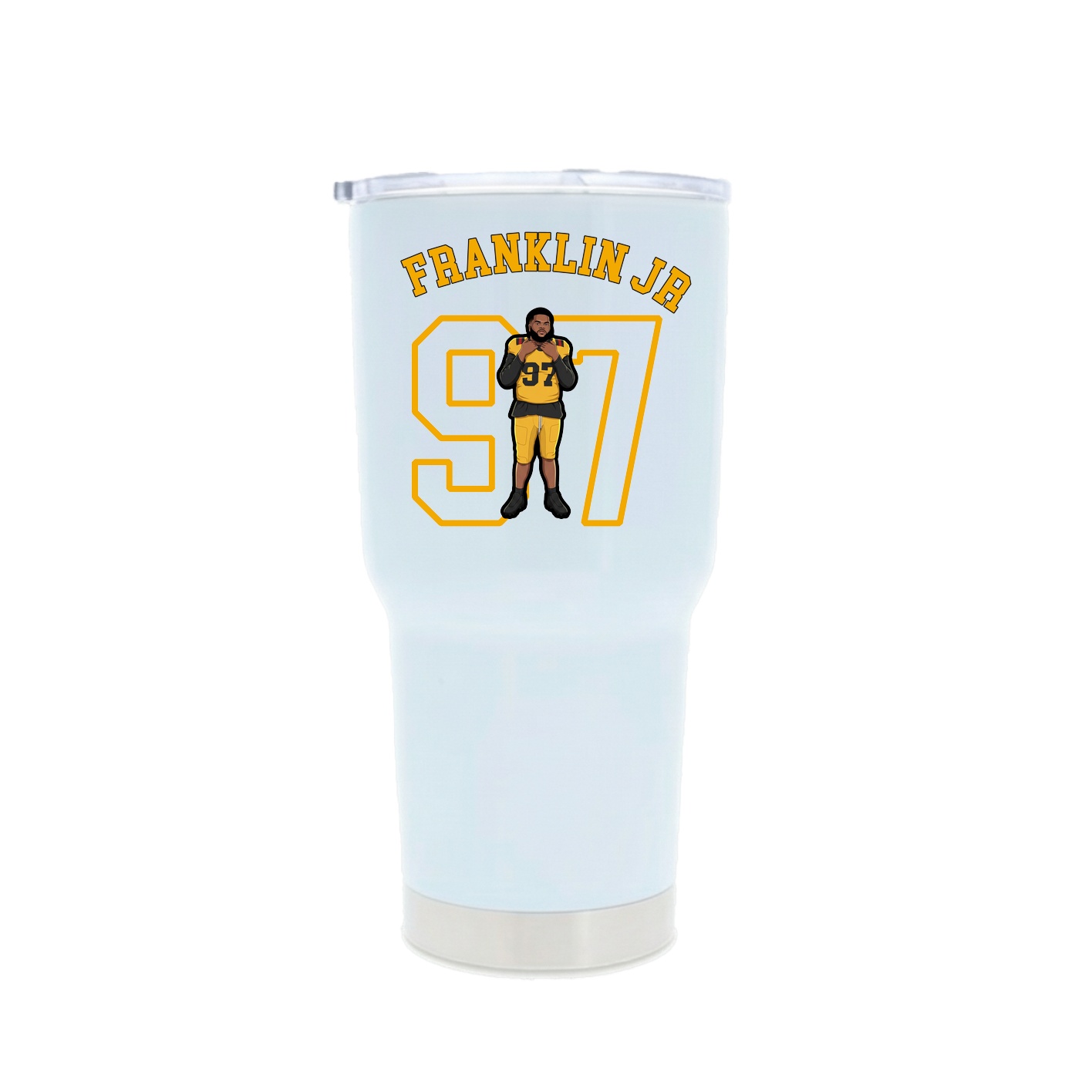 30oz Stainless Steel Tumbler — Shirsey Arch in White
