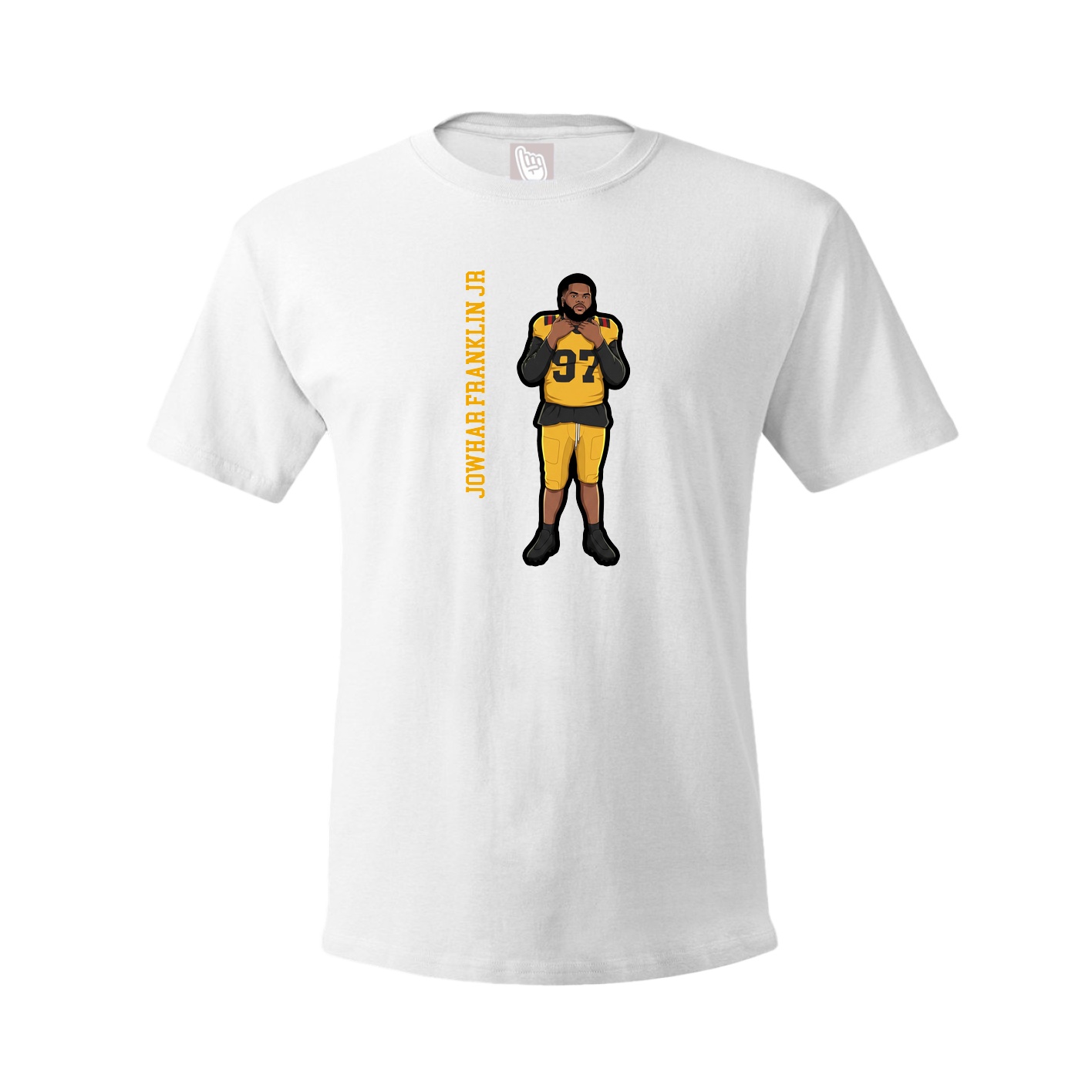 Youth Tee — Name Vertical in White