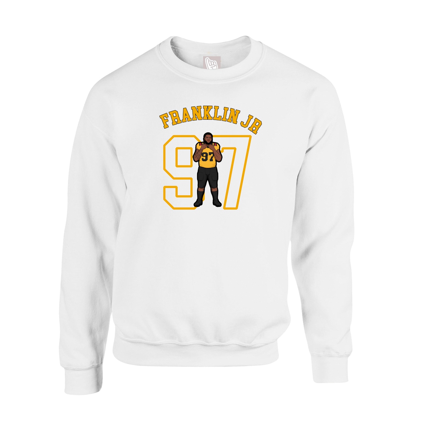 Fleece Crew — Shirsey Arch in White