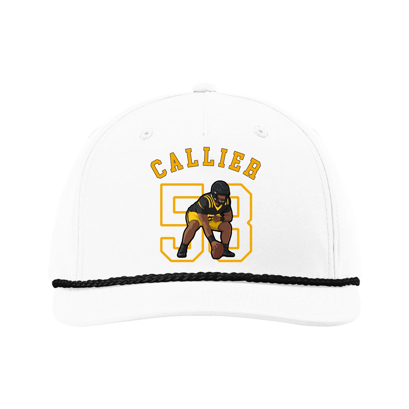 Five-Panel Classic Rope Cap — Shirsey Arch in White