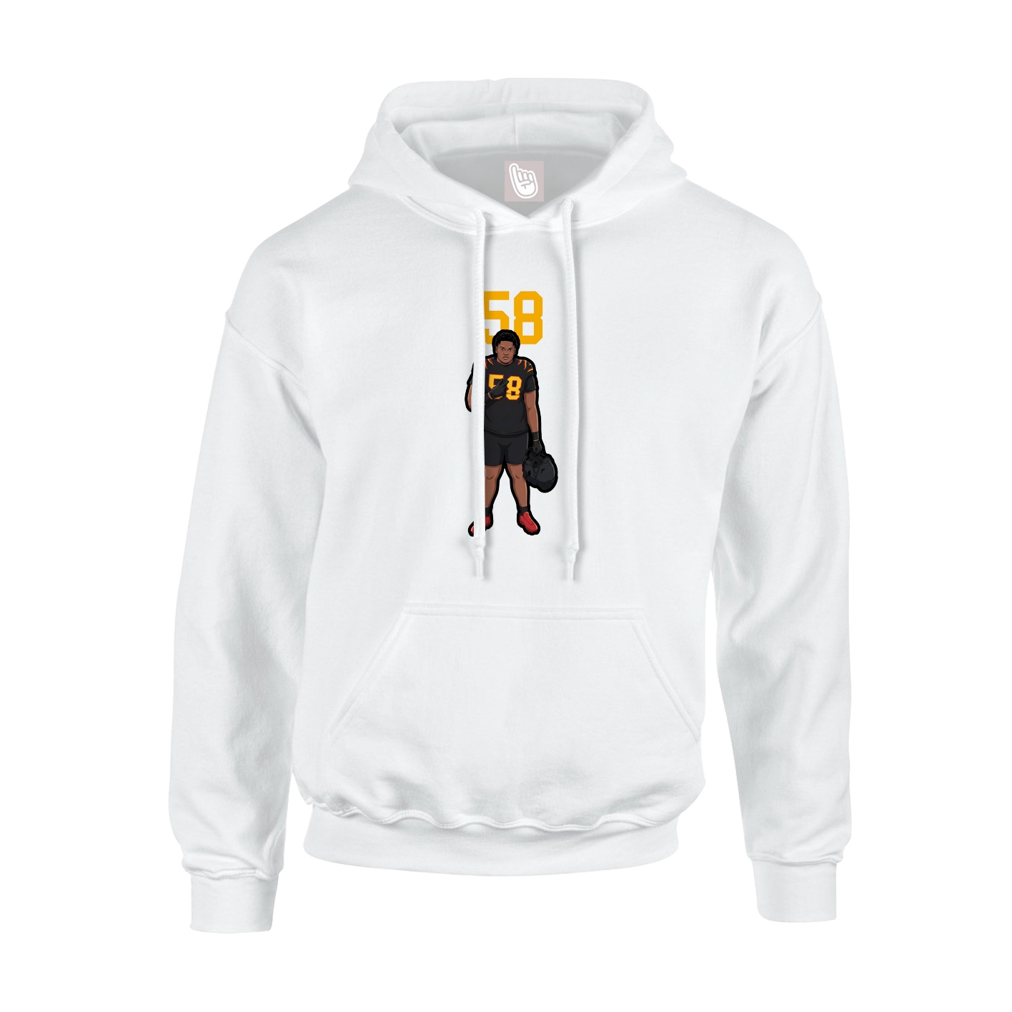 Hoodie — Number Top in White