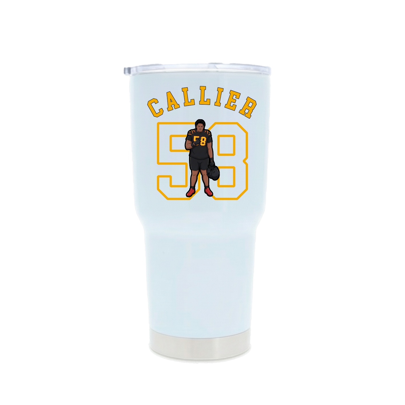 30oz Stainless Steel Tumbler — Shirsey Arch in White
