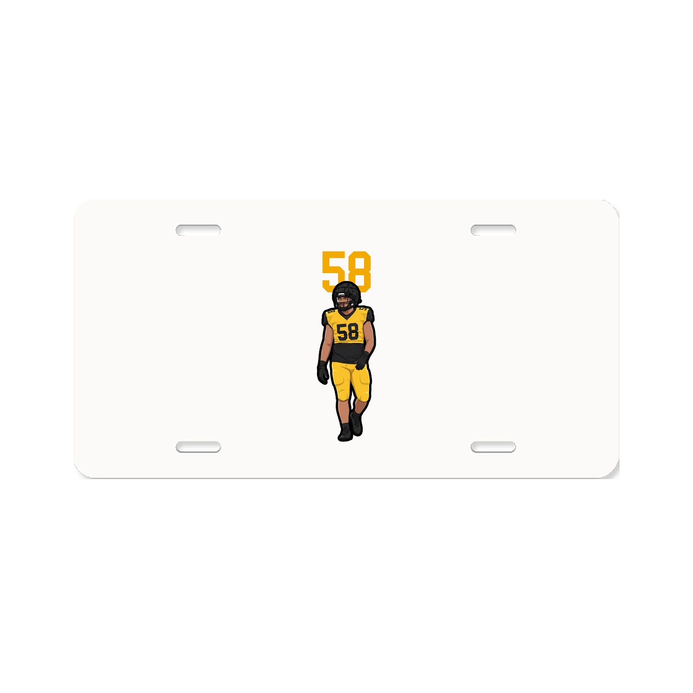 License Plate — Number Top in Classic