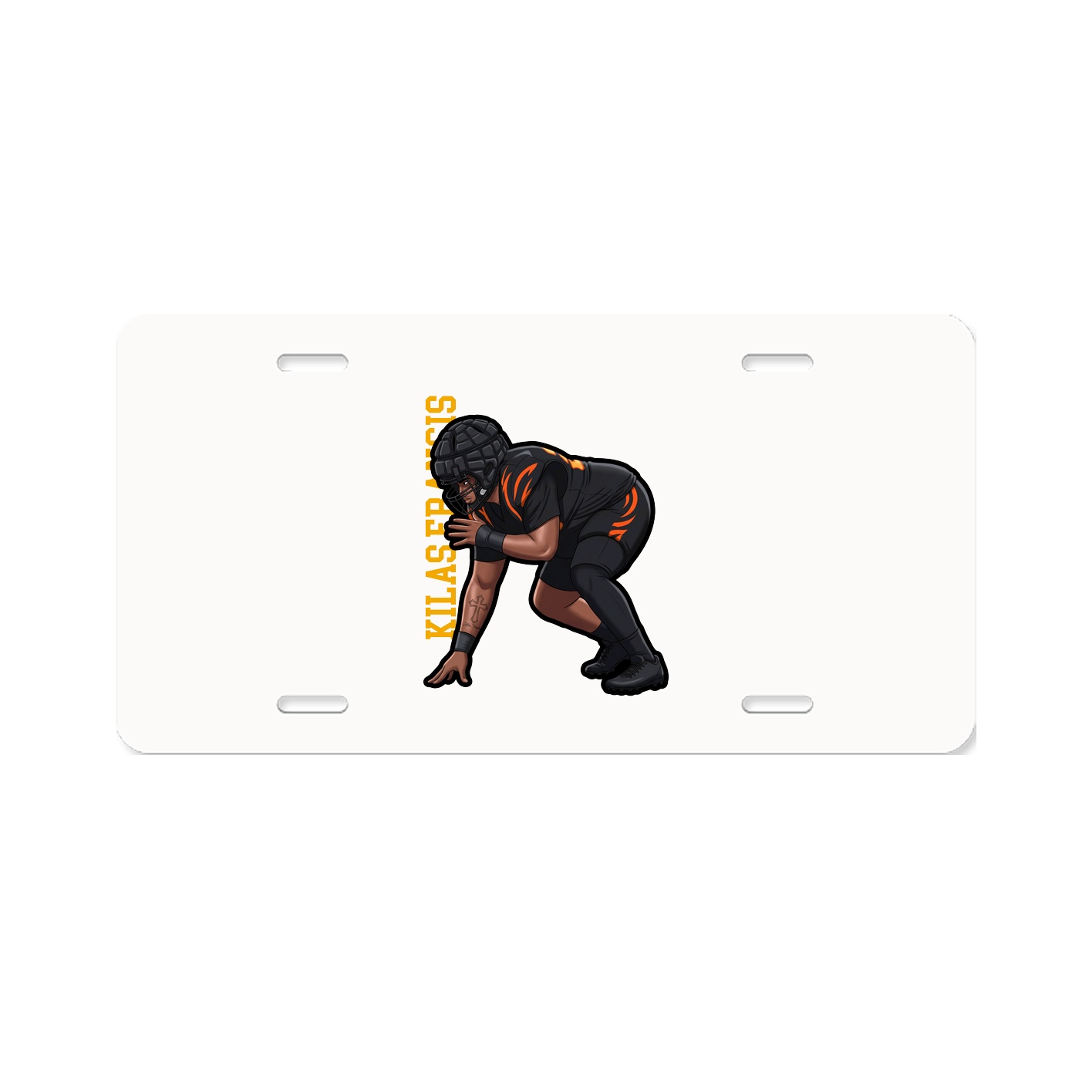 License Plate — Name Vertical in Classic