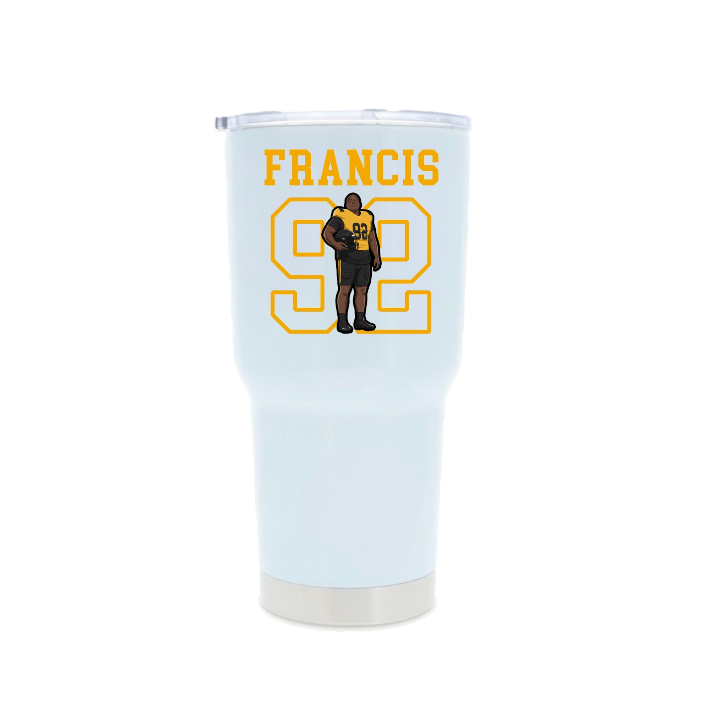 30oz Stainless Steel Tumbler — Shirsey in White