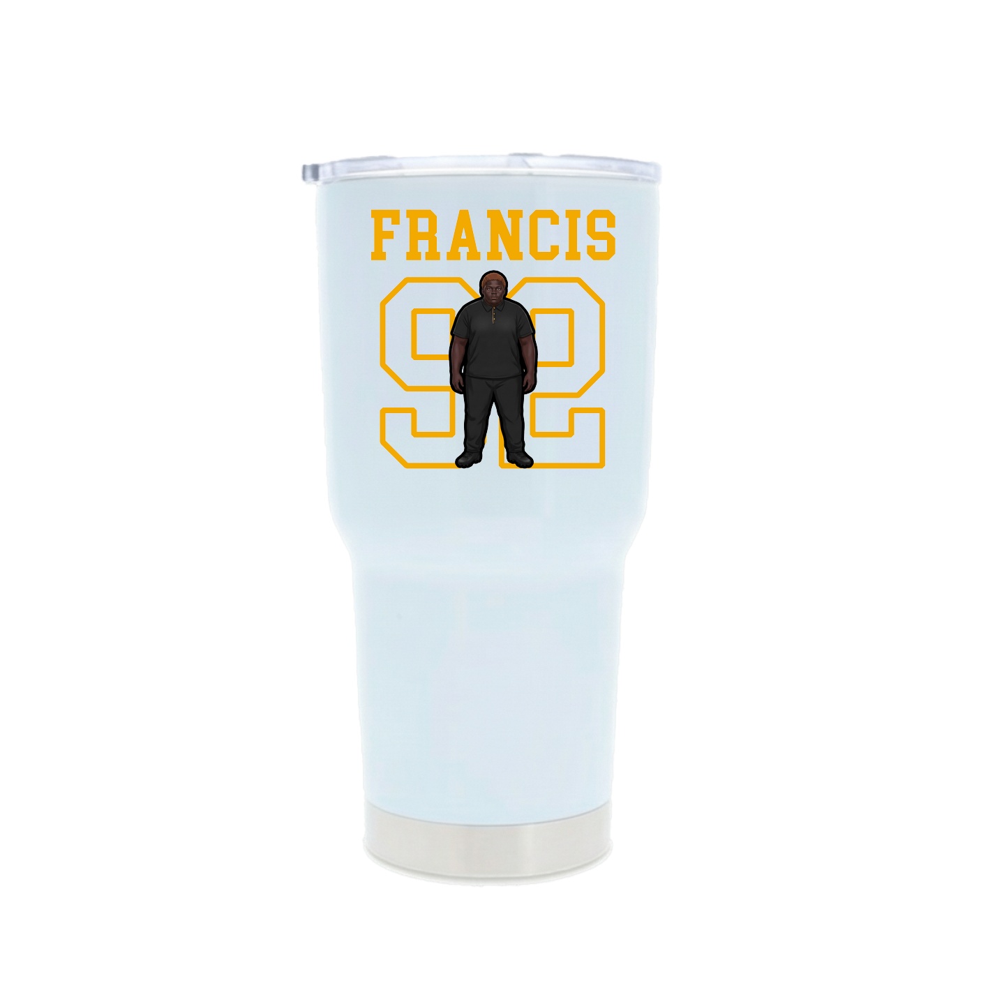 30oz Stainless Steel Tumbler — Shirsey in White