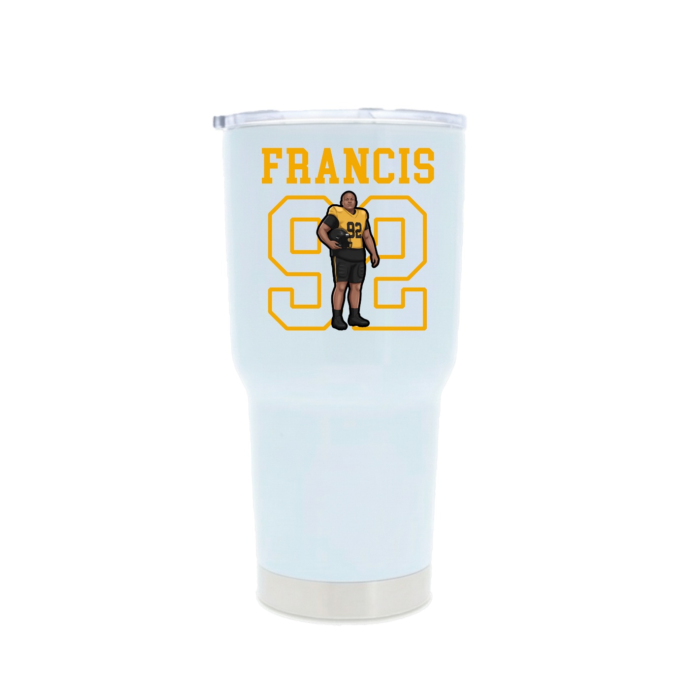 30oz Stainless Steel Tumbler — Shirsey in White