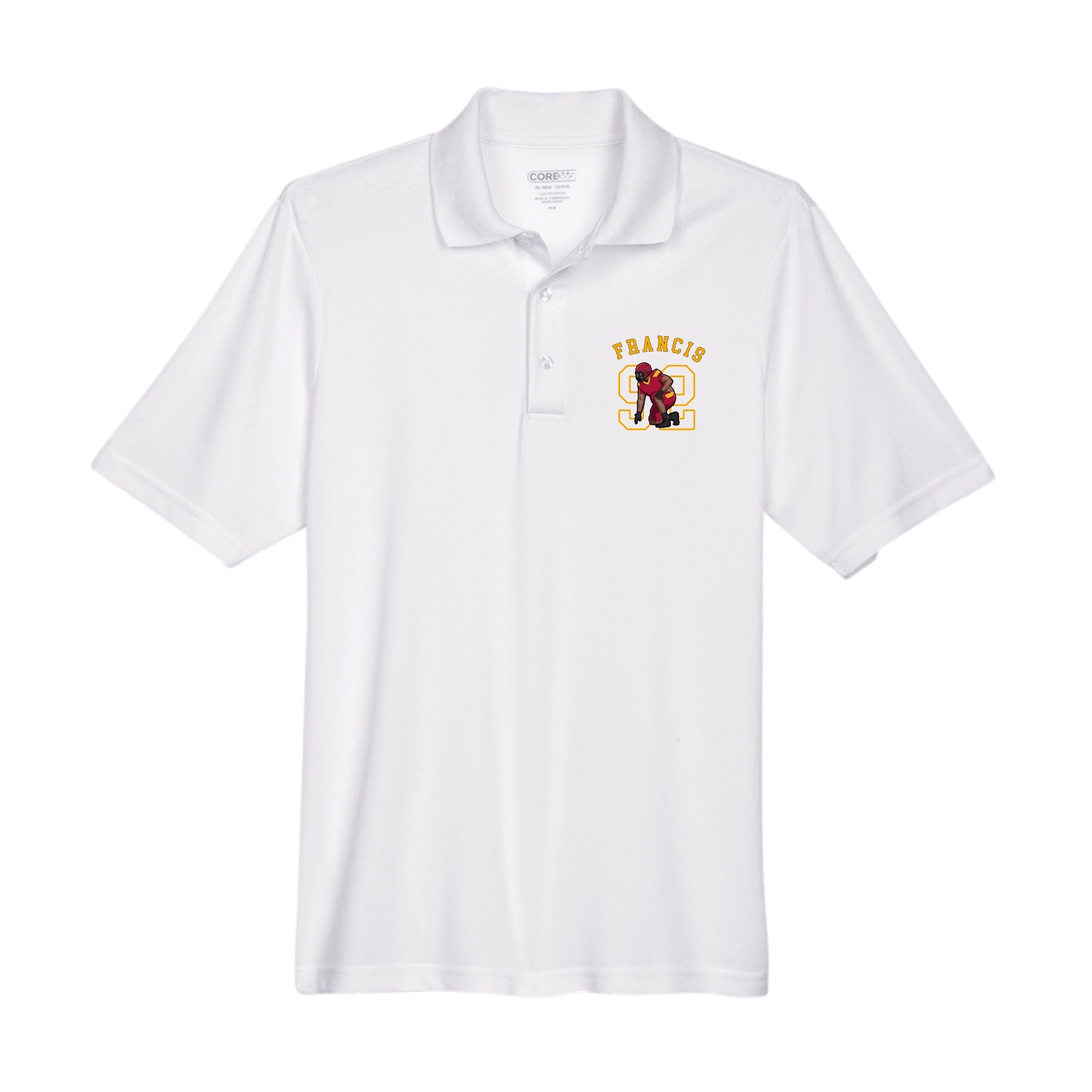 Performance Polo — Shirsey Arch in White