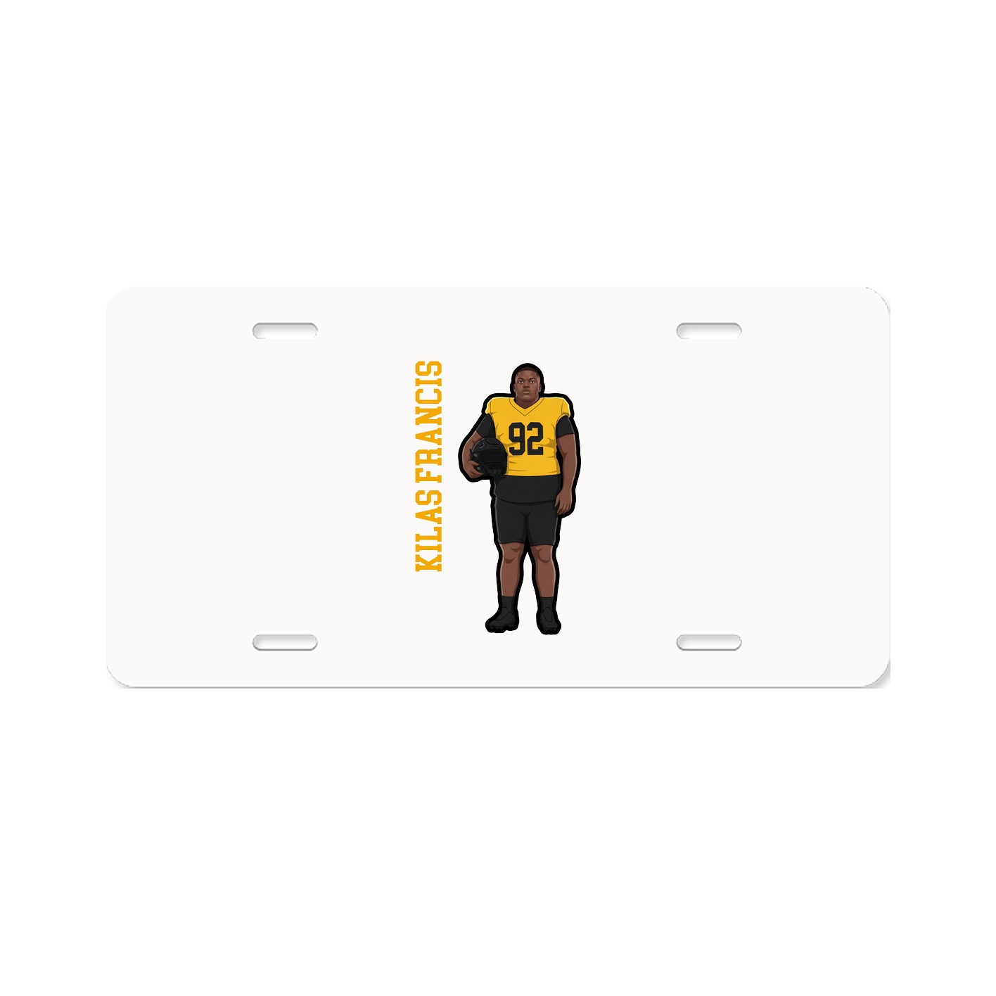 License Plate — Name Vertical in Classic