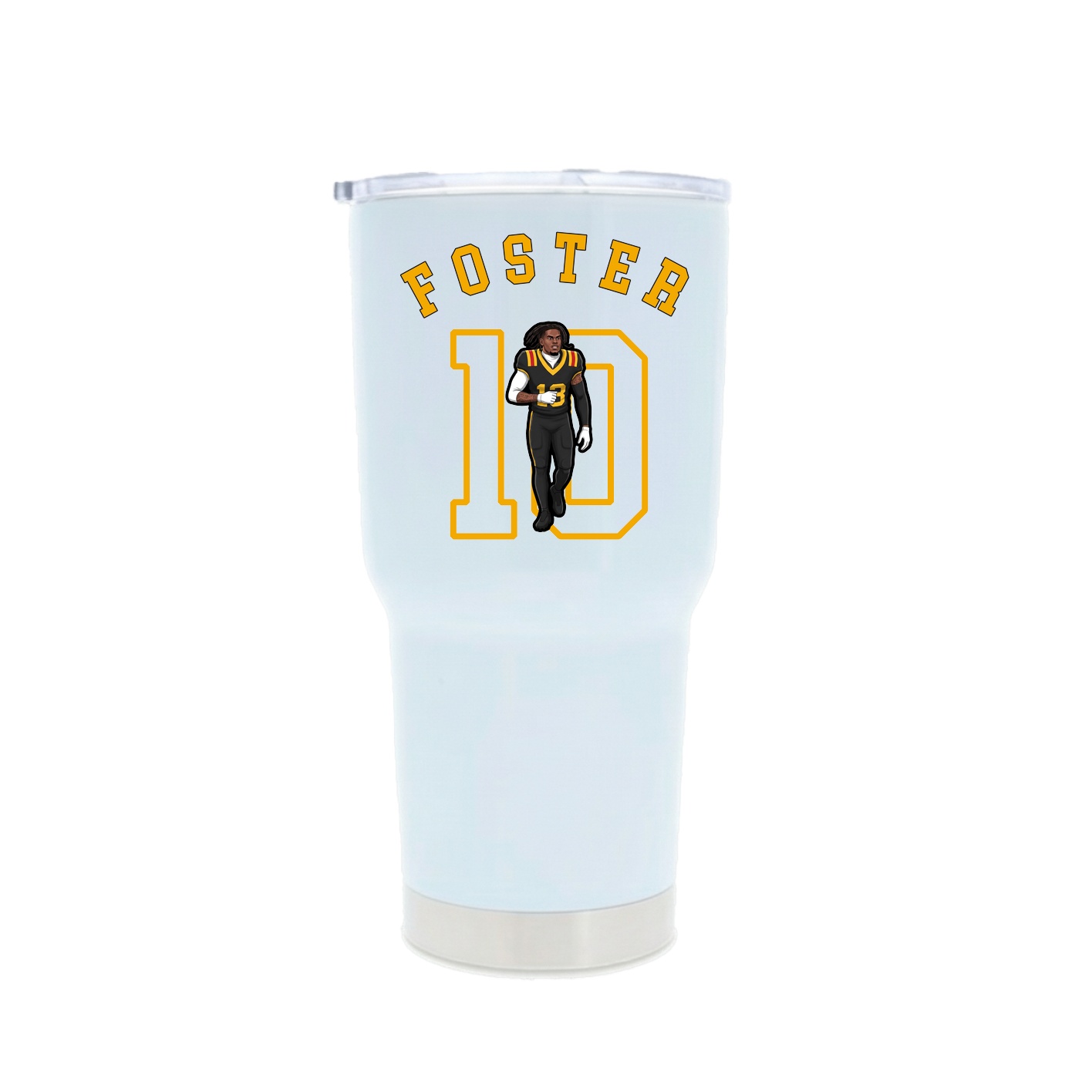 30oz Stainless Steel Tumbler — Shirsey Arch in White