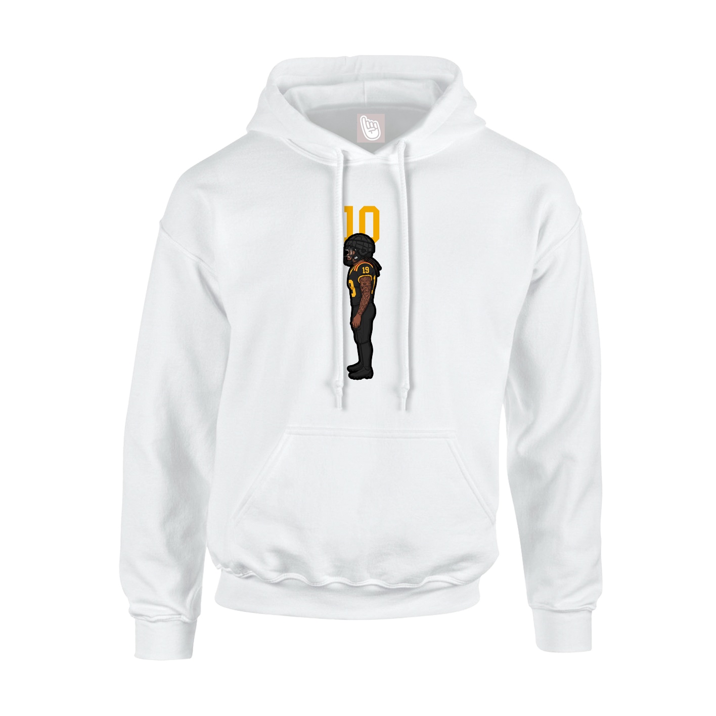 Hoodie — Number Top in White