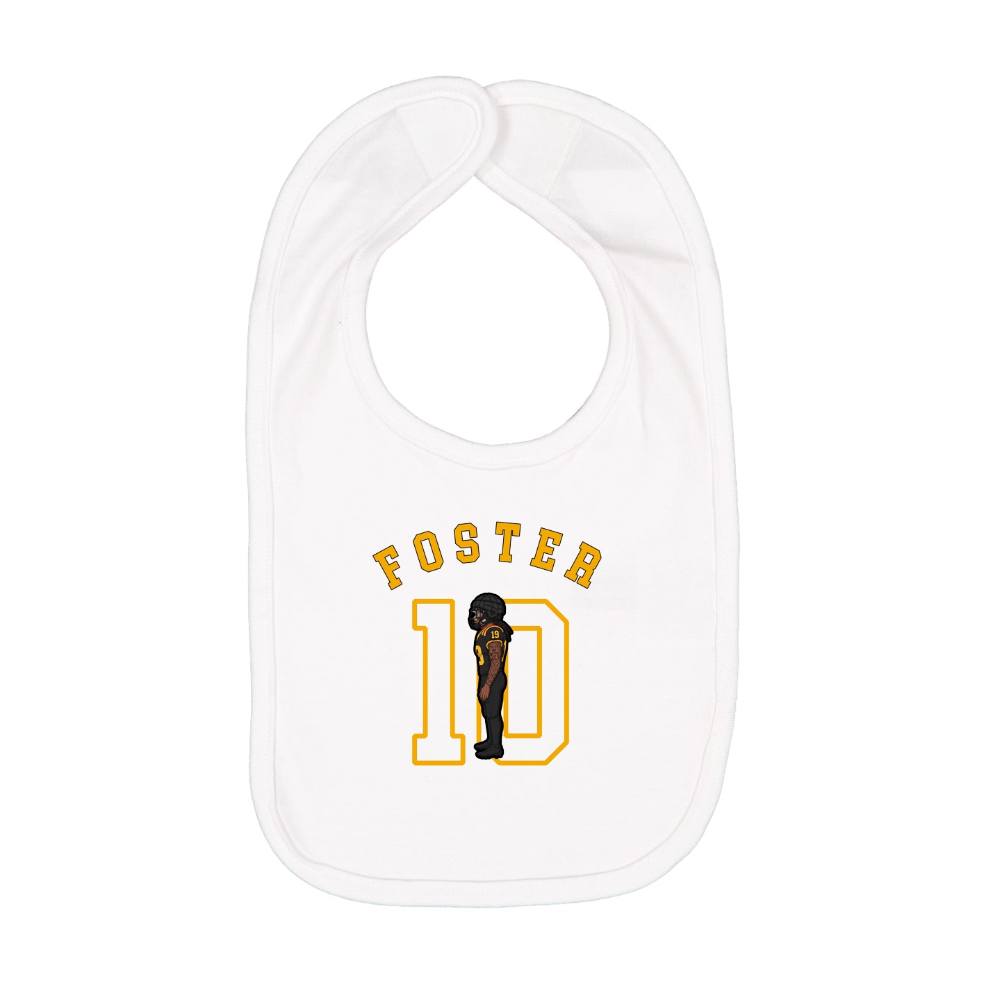 Infant Bib — Shirsey Arch in White